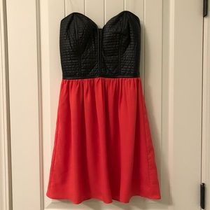 Faux Leather Corset Style Dress- sz S